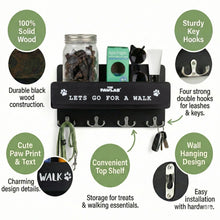 Load image into Gallery viewer, PawLab Dog Lead Wall Hanger With Storage Shelf