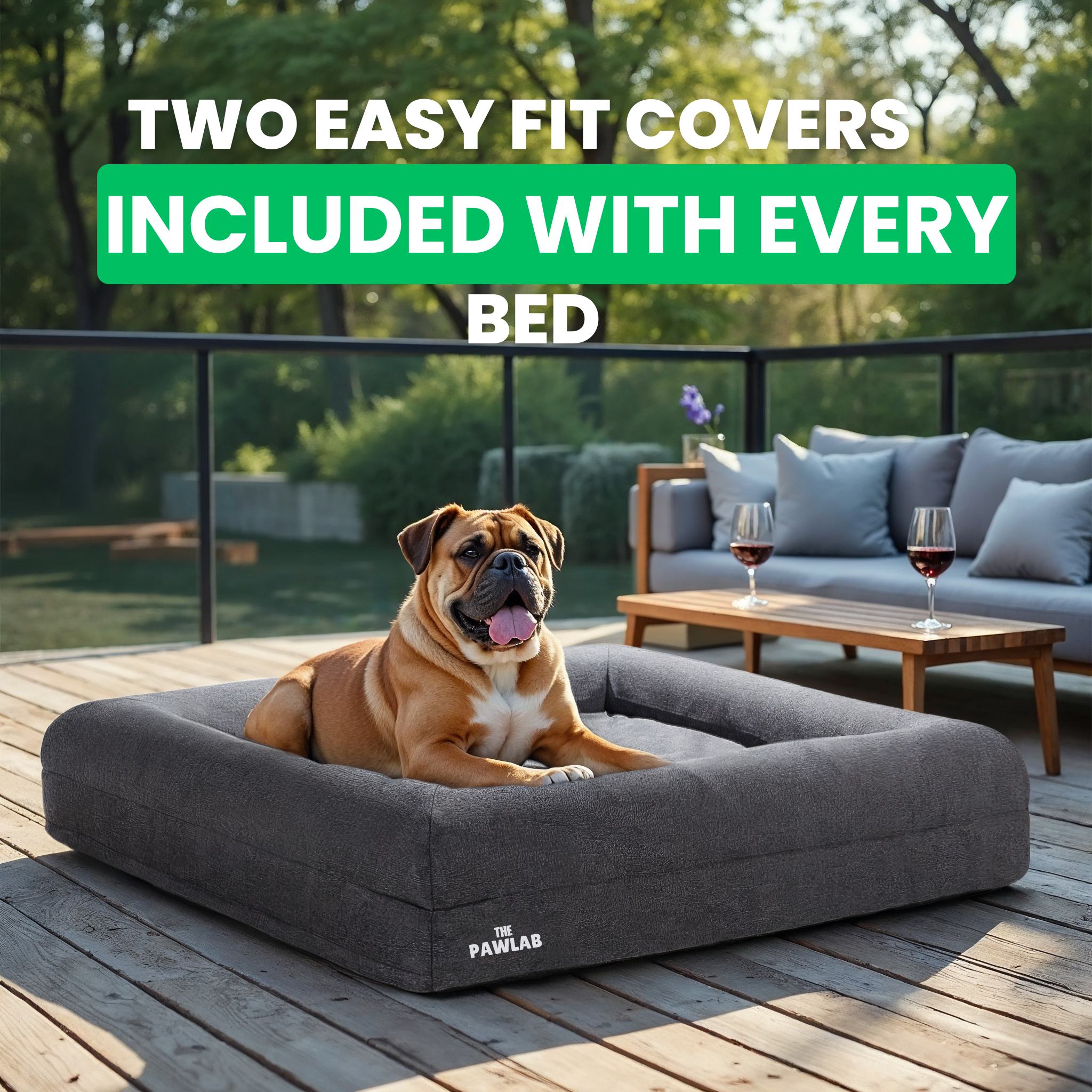 PawLab SeasonSmart™ Orthopaedic Memory Foam Dog Bed