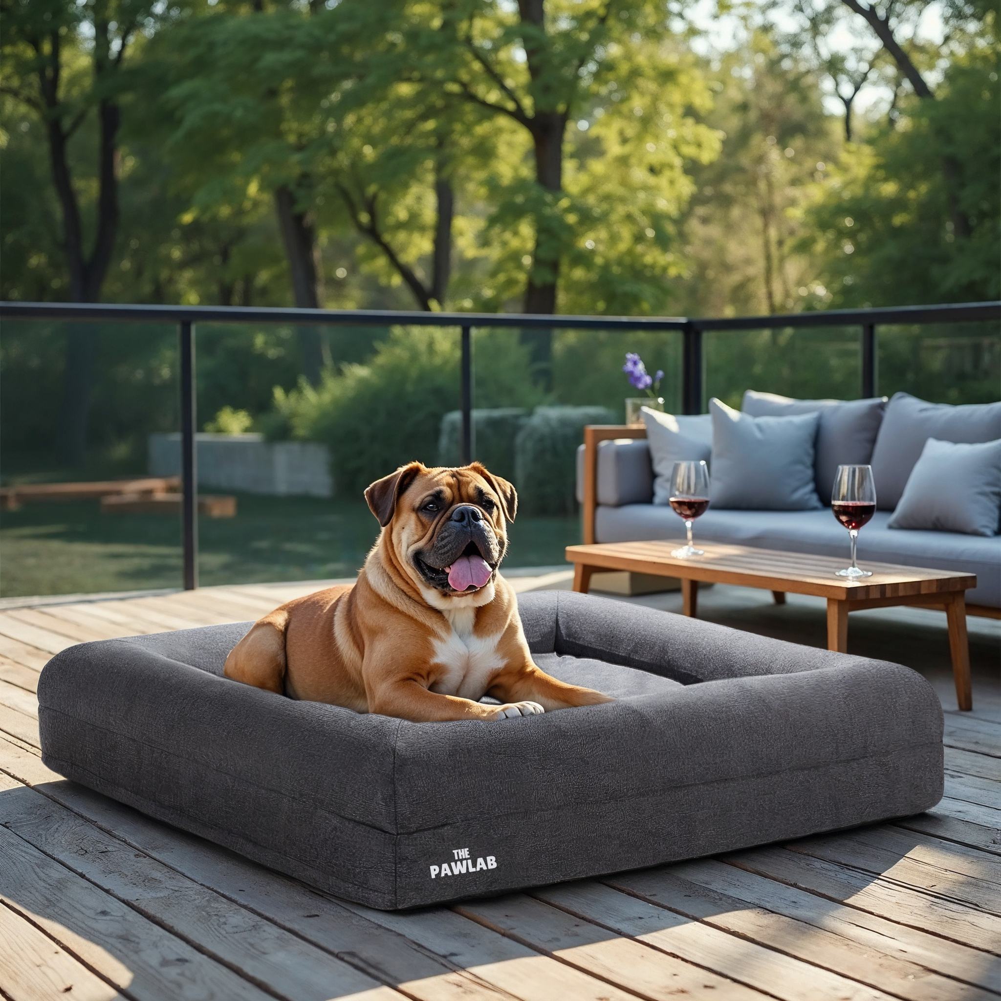 Dog on PawLab Bed
