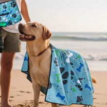 Load image into Gallery viewer, PawLab Sand-Free Dog Beach Towel &amp; Bag
