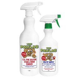 PawLab 1L Urine Stain & Odour Remover + 750ml Healthy Habitat Disinfectant - Starter Pack