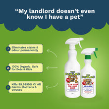 Load image into Gallery viewer, PawLab 1L Urine Stain &amp; Odour Remover + 750ml Healthy Habitat Disinfectant Ready To Use Formula - Starter Pack