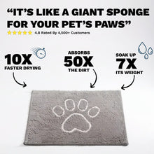 Load image into Gallery viewer, PawLab GrubbyPaw Doormat - Traps Dirt Instantly (Ultra Absorbent Microfibre Chenille)